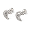 Moon Brass Micro Pave Clear Cubic Zirconia Cartilage Earrings EJEW-L289-02P-01-1