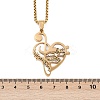 201 Stainless Steel Musical Note Heart Quote Pendant Necklaces NJEW-K283-03G-3