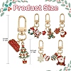 Christmas Alloy Enamel Pendant Decorations HJEW-YW00048-01-3