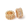 Brass Cubic Zirconia European Beads ZIRC-L105-09G-2