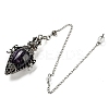 Natural Amethyst Dowsing Pendulum Big Pendants G-H293-01AS-07-2