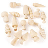16Pcs 16 Styles Unfinished Wood Ornaments WOOD-TA0002-77-3