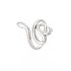 304 Stainless Steel Snake Wide Open Cuff Ring for Women X-RJEW-S405-226P-3