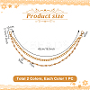 Zinc Alloy & Aluminium Barbed Wire Double Layer Pants Chains HJEW-PH02274-2