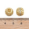 Brass Micro Pave Cubic Zirconia European Beads KK-Q006-46G-3
