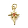 Brass Micro Pave Clear Cubic Zirconia Pendants ZIRC-I070-005G-1
