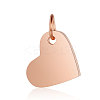 Ion Plating(IP) 304 Stainless Steel Stamping Blank Tag Charms STAS-I311-19RG-1