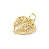 Brass Micro Pave Cubic Zirconia Pendants KK-S510-36G-01-2