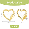 4Pcs Brass Screw Carabiner Lock Charms KK-DC0004-65-2
