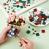 272Pcs 2 Style Square Transparent Glass Cabochons GLAA-EL0001-01C-5