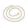 304 Stainless Steel Rolo Chain Necklaces X-NJEW-L047-02B-G-2