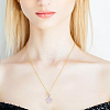 6Pcs 6 Style Natural Gemstone Pendants G-DC0001-17-7