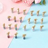 21Pcs 7 Styles Chakra Natural & Synthetic Gemstone Chips inside Glass Wishing Bottle Pendant Decoration HJEW-JM03307-1