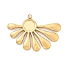 Ion Plating(IP) 304 Stainless Steel Pendant Cabochon Settings STAS-G347-02G-1