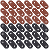 50Pcs 2 Colors 2-Hole PU Leather Buttons BUTT-CL0001-05B-1