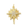 Brass Micro Pave Cubic Zirconia Pendants LS-KK-B124-08G-02-1