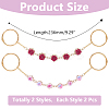 4Pcs 2 Styles Alloy & Resin Boot Strap Chains HJEW-HY00195-2