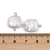 Natural Freshwater Pearl Keshi Pearl Square Connector Charms STAS-D378-10P-3