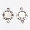 Tibetan Style Link Cabochon Bezel Settings TIBEP-0578-S-FF-1