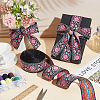 Flat Embroidery Floral Polyester Ribbons OCOR-WH0067-92C-5