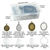 DIY Blank Dome Alloy Glass & Waxed Cord Necklace Making Kits DIY-FS0007-65-4