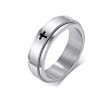 Non-Tarnish Stainless Steel Rotating Plain Band Ring WG30601-08-1