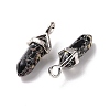 Synthetic Black Imperial Jasper Pendants G-K329-19P-3