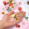 28Pcs 14 Styles Opaque Resin Pendants RESI-CJ0002-54-4