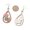 Christmas Printed Wood Dangle Earrings EJEW-JE06519-4