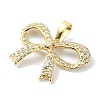 Rack Plating Brass Pave Cubic Zirconia Pendants KK-M282-27G-2