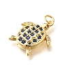Brass Micro Pave Cubic Zirconia Pendants KK-Q040-02K-G-2