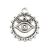 Tibetan Style Alloy Pendant Rhinestone Settings PALLOY-M198-22AS-1