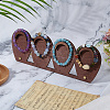 Teardrop Shaped Wood Bracelet Organizer Display Stands ODIS-WH0099-132A-4