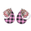 Christmas Theme PU Leather Big Pendants FIND-R080-03-2