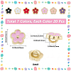 140Pcs 7 Colors Alloy Enamel Buttons FIND-GF0008-29-2