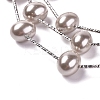 Electroplated Shell Beads Layered Necklaces NJEW-G329-01A-2