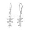 Rhodium Plated 925 Sterling Silver Earring Hooks STER-D035-34P-1