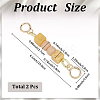 2Pcs Square Resin Beaded Bag Extension Chains PURS-GF0001-07B-2