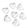 Transparent Glass Heart Cabochons GGLA-R021-8mm-4
