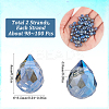 2 Strands Transparent Electroplate Glass Beads Strands EGLA-SP0001-24B-2