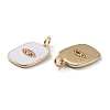 Brass Micro Pave Clear Cubic Zirconia Pendants ZIRC-Z008-12G-3