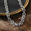 Non-Tarnish 304 Stainless Steel Rolo Chains Necklaces NJEW-F297-02P-1