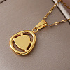 Vintage 304 Stainless Steel and Synthetic Malachite Triangle Pendant Necklaces for Women NT2784-5