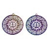 Ion Plating(IP) 201 Stainless Steel Filigree Pendants X-STAS-S118-026-1