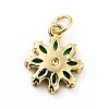 Rack Plating Brass Micro Pave Cubic Zirconia Charms X-ZIRC-F129-34A-G-2