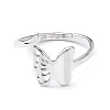 Non-Tarnish 304 Stainless Steel Hollow Out Butterfly Adjustable Ring for Women RJEW-I097-03P-2
