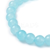 Round Spray Painted Imitation Jade Glass Beads Stretch Bracelets for Women BJEW-JB12881-01-4