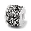 304 Stainless Steel Textured Oval & Knot Link Chains CHS-B005-02P-4
