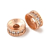 Brass Cubic Zirconia Spacer Beads KK-L215-004B-RG04-1