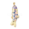 Brass Enamel Pendants KK-CBAEEA8-09B-G-1